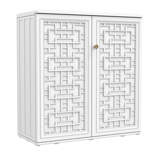 AVA Outdoor Multipurpose Shoe Cabinet White