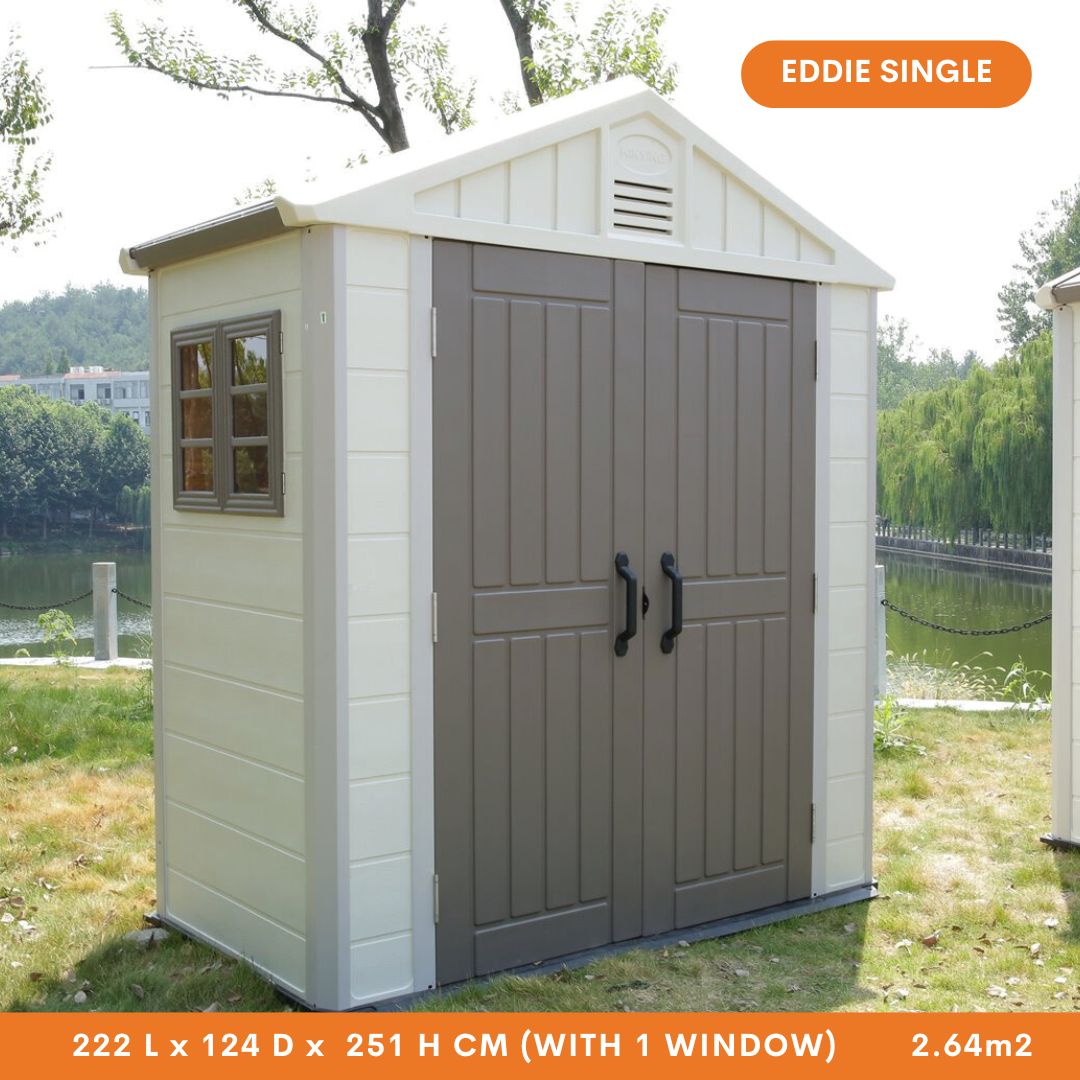 Eddie Outdoor Garden Shed - Single