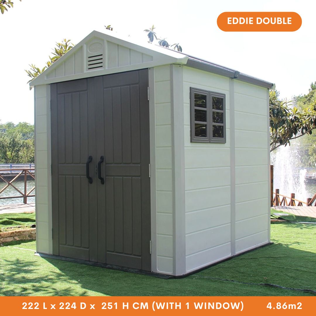 Eddie Outdoor Garden Shed - Double