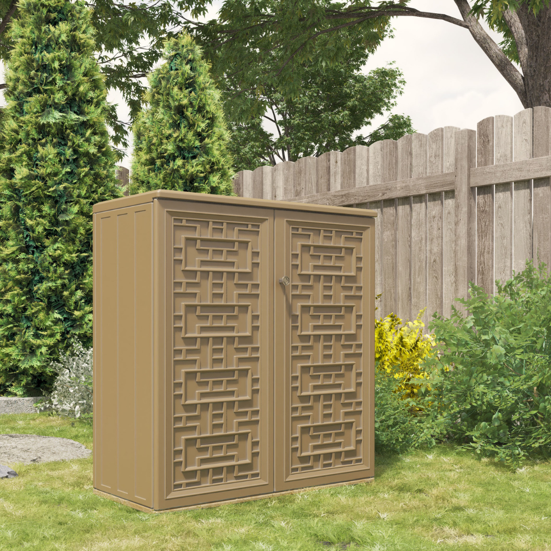 AVA Outdoor Multipurpose Shoe Cabinet Brown