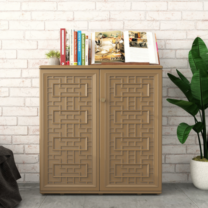 AVA Outdoor Multipurpose Shoe Cabinet Brown